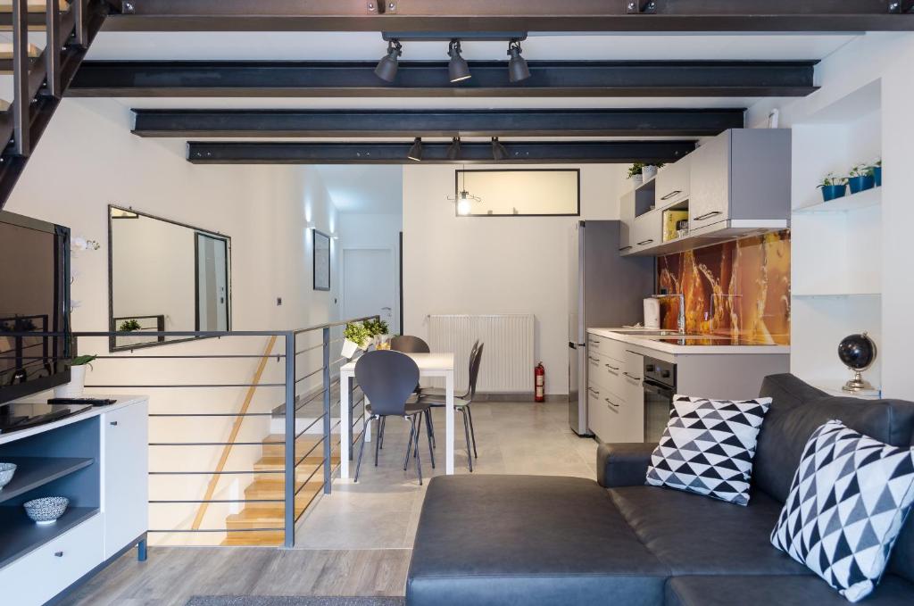 Posedenie v ubytovaní Grey apartment Zagreb
