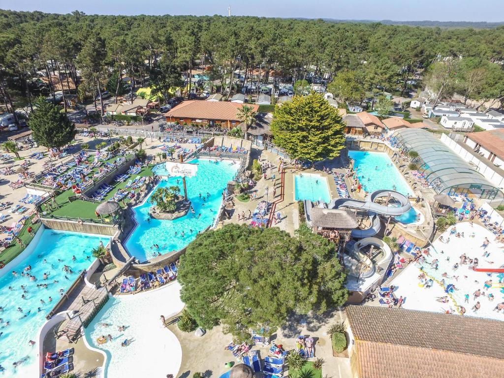 an aerial view of a water park at Camping Village Le Vieux Port***** in Messanges