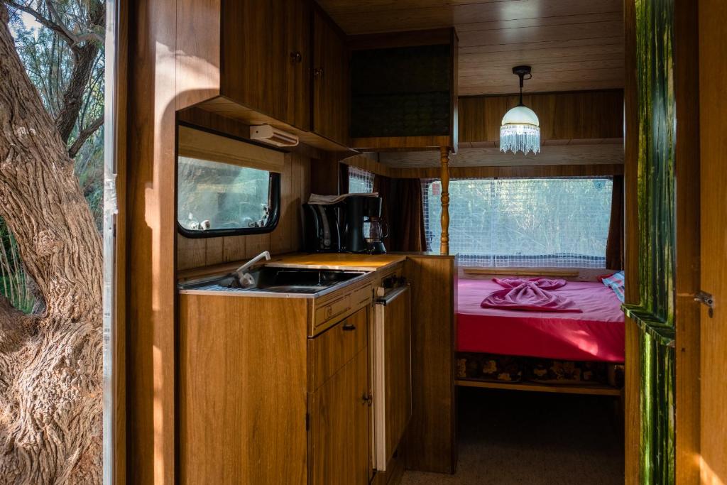 Kuchyň nebo kuchyňský kout v ubytování Camping Elizabeth