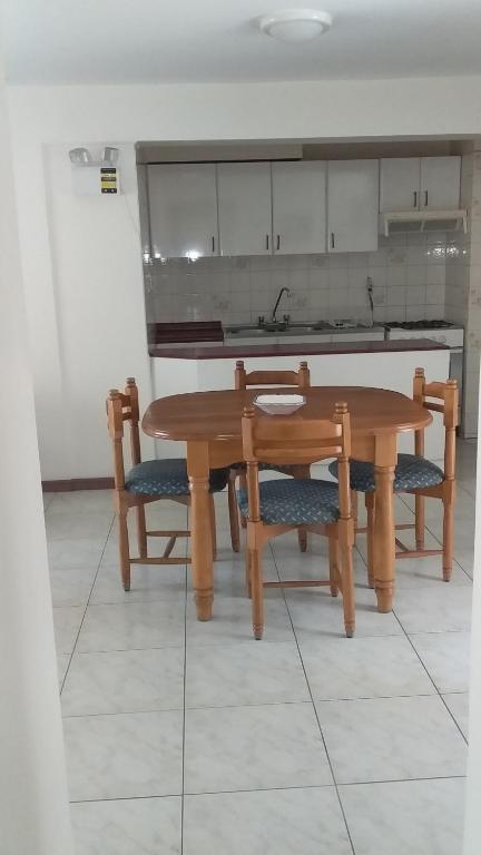 Kuchyň nebo kuchyňský kout v ubytování Apart Antofagasta