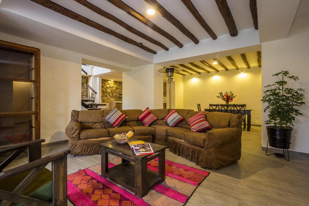 Posezení v ubytování Luna House Cusco