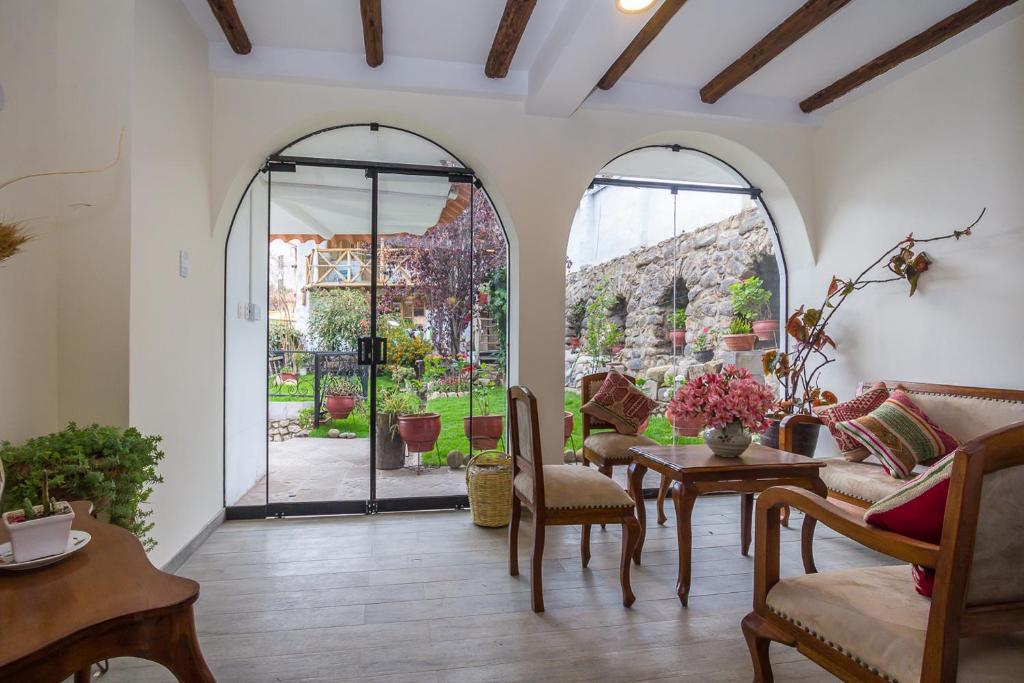 Posezení v ubytování Luna House Cusco