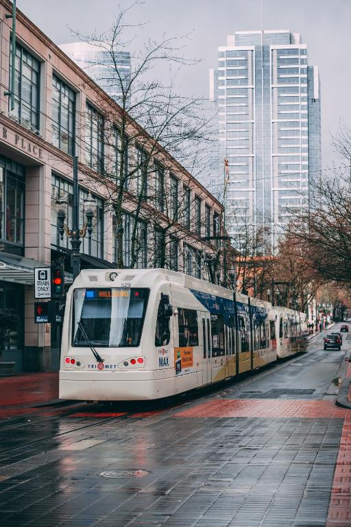 Nespecifikovaný výhled na destinaci Portland nebo výhled na město při pohledu z hotelu