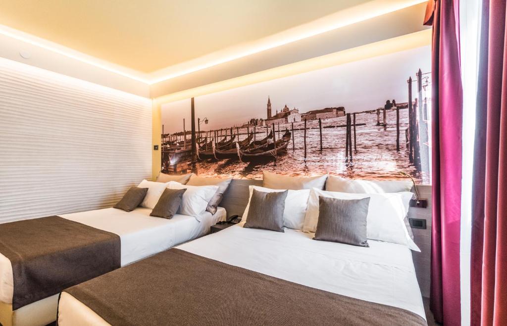 Postel nebo postele na pokoji v ubytování Antony Hotel - Venice Airport