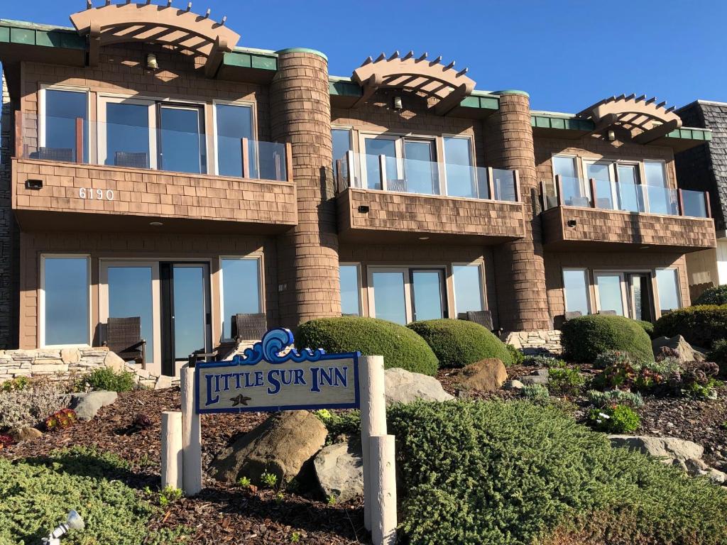 a building with a sign in front of it at Little Sur Inn in Cambria