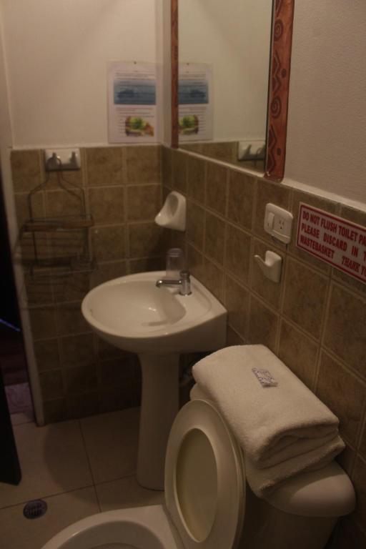 Koupelna v ubytování Hotel Andino