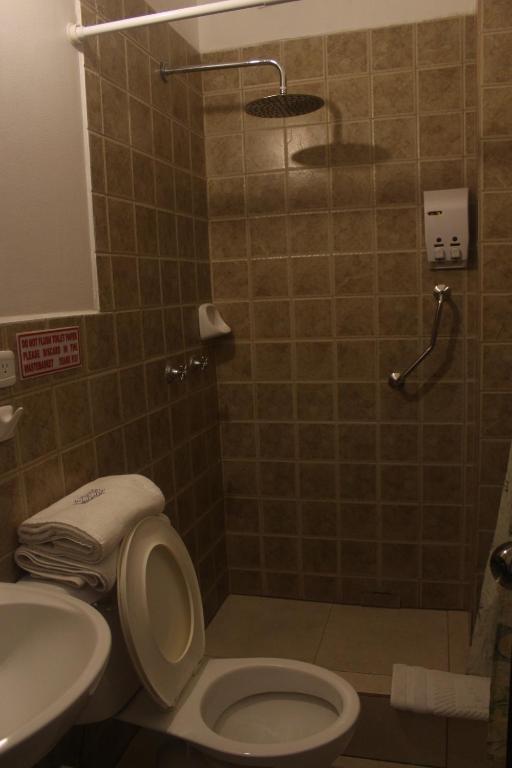 Koupelna v ubytování Hotel Andino