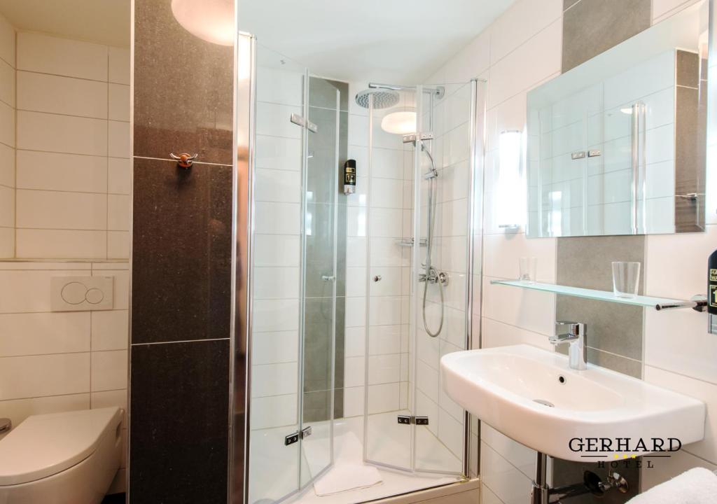 Koupelna v ubytování Hotel Gerhard
