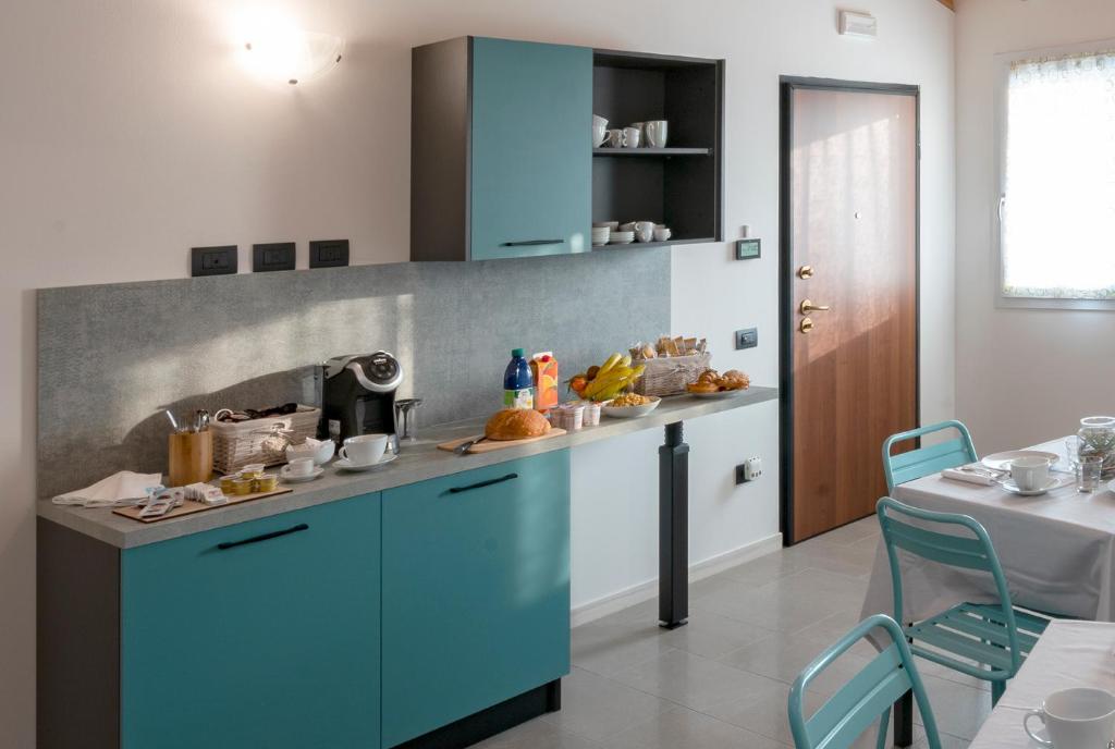 Kuchyň nebo kuchyňský kout v ubytování B&B Terrebianche