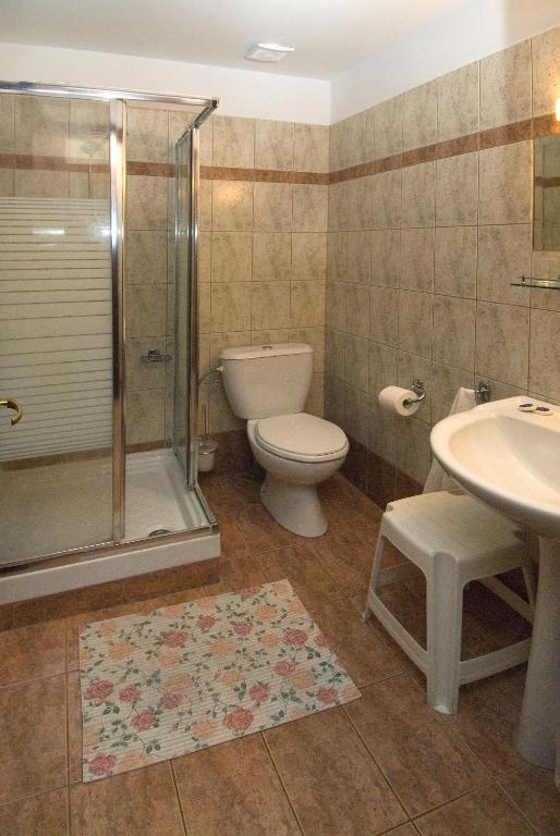 Koupelna v ubytování Hotel Dias