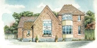 The building where the guesthouse is located 