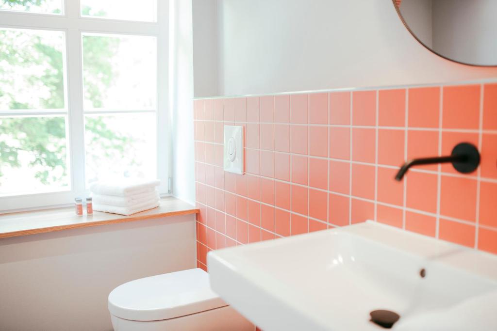 Koupelna v ubytování Hotel am Kloster - Domäne Möllenbeck