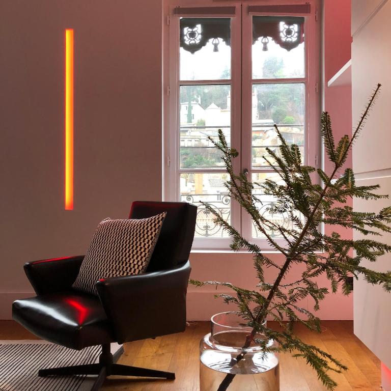 Posezení v ubytování MiHotel Vieux Lyon
