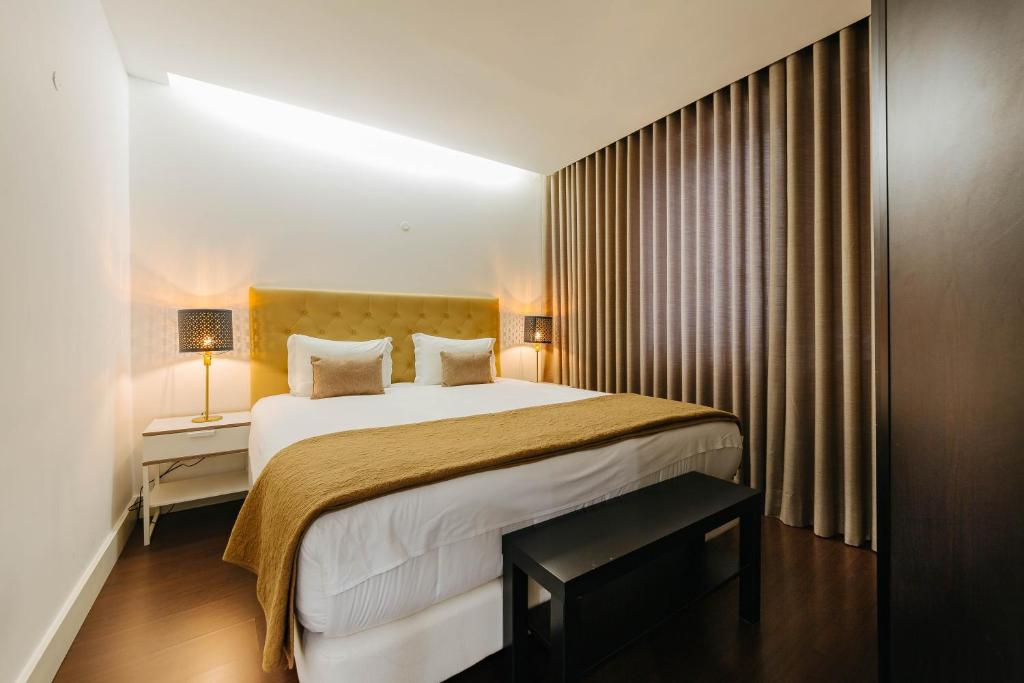 Postel nebo postele na pokoji v ubytování Lisbon Avenue Marquês - Luxury Apart