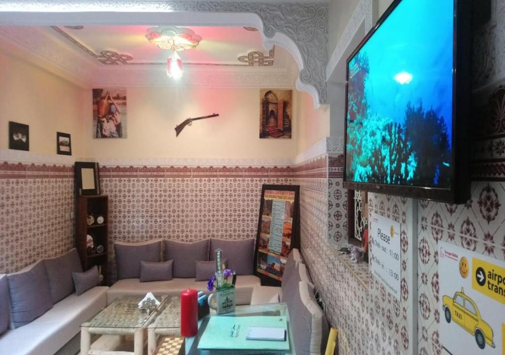 TV a/nebo společenská místnost v ubytování Hostel Dream belko