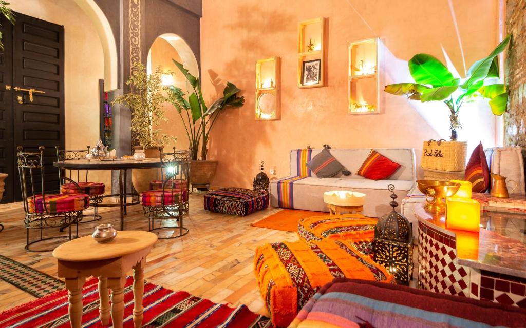 Posezení v ubytování Riad Leila Marrakech