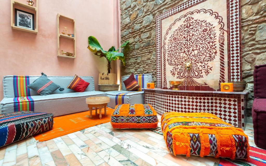 Posezení v ubytování Riad Leila Marrakech