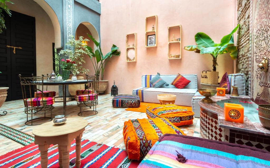 Posezení v ubytování Riad Leila Marrakech