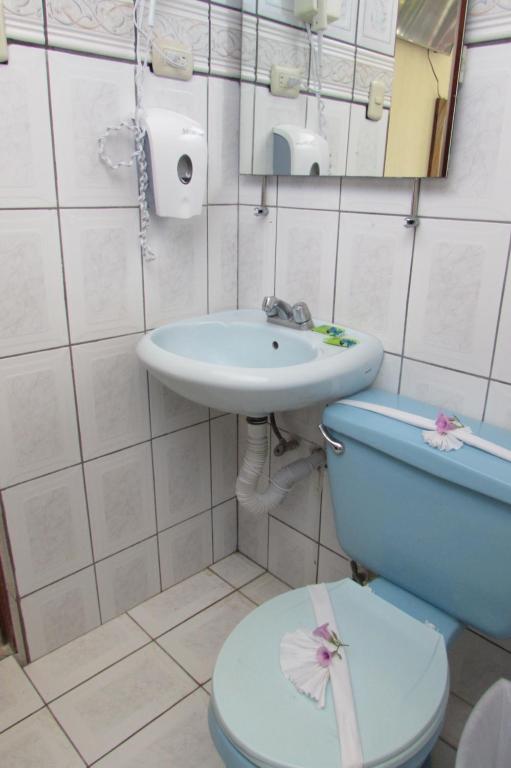 Koupelna v ubytování Hotel La Siesta