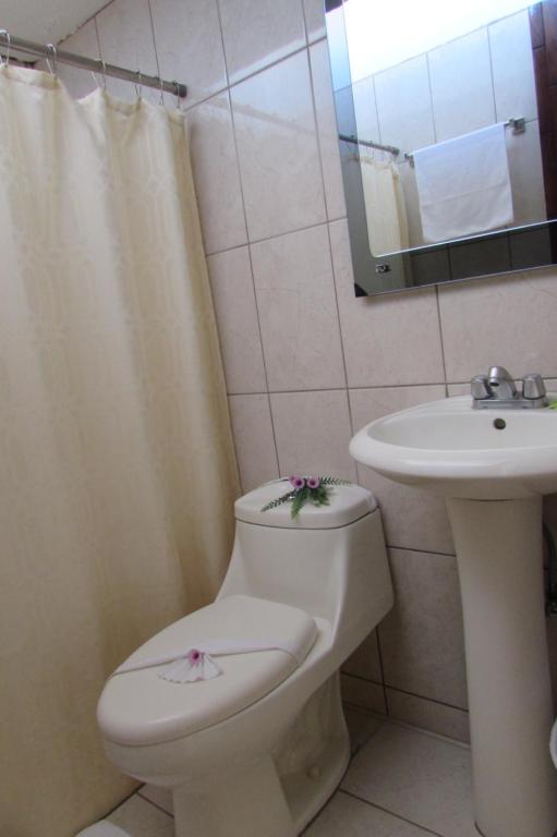 Koupelna v ubytování Hotel La Siesta