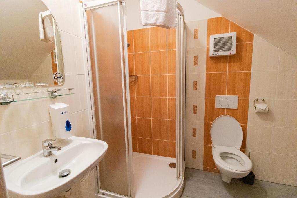 Koupelna v ubytování Penzion U řízků