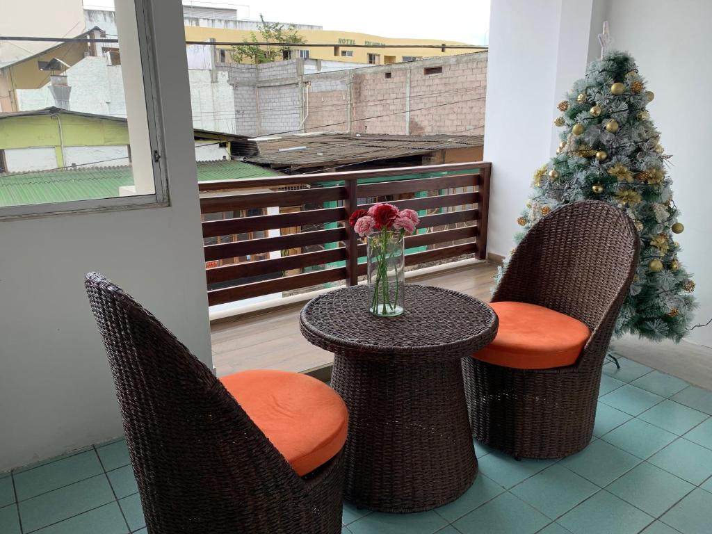 Balkón nebo terasa v ubytování Hostal Costa del Pacifico