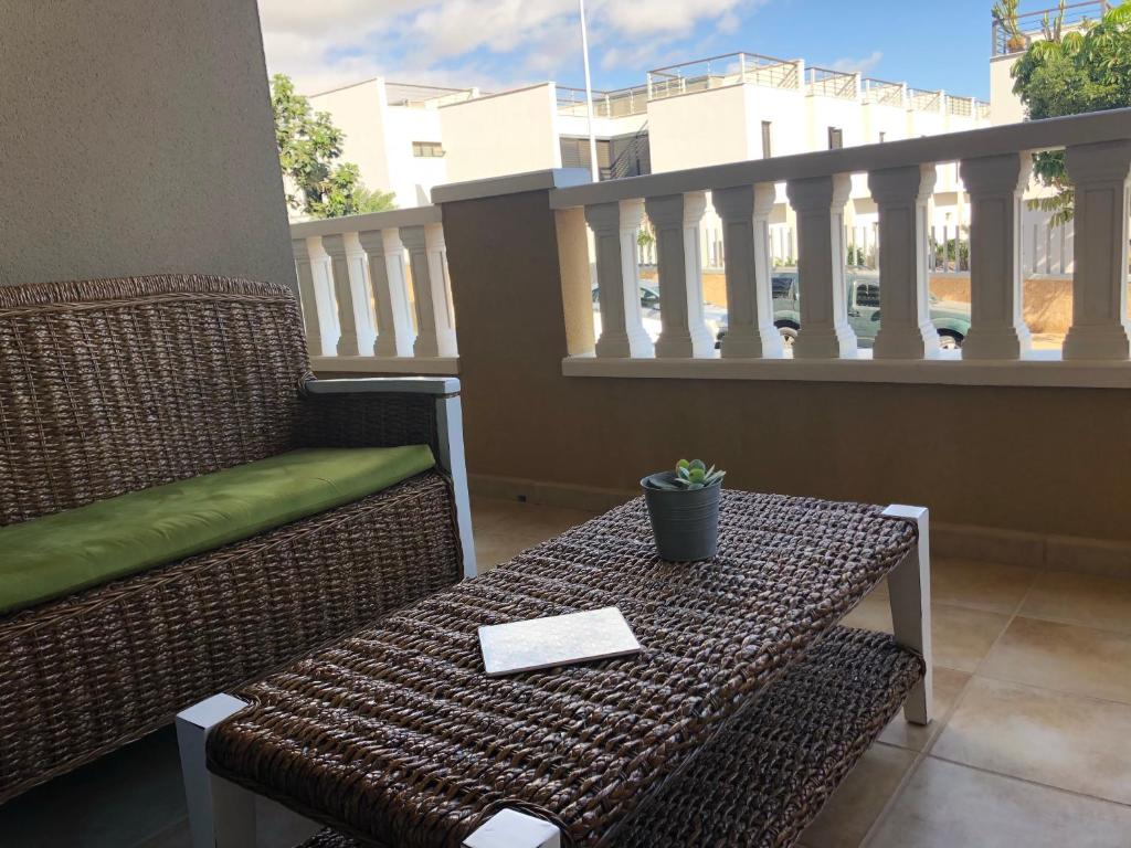 Balkón alebo terasa v ubytovaní Apartmento La Perla el Medano