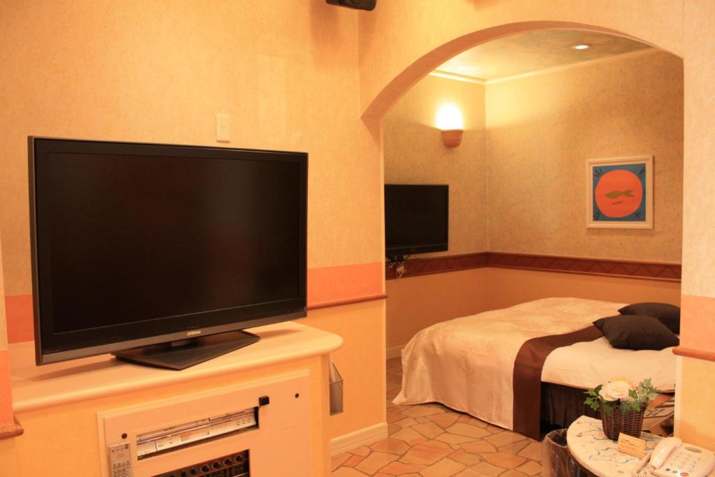 TV a/nebo společenská místnost v ubytování Restay Moon Kochi (Adult Only)
