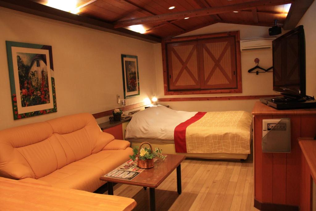 Posezení v ubytování Restay Moon Kochi (Adult Only)