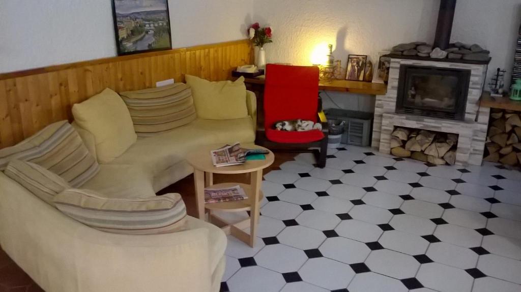 Posezení v ubytování Guest House Honzik