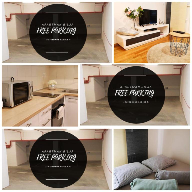 Kuchyňa alebo kuchynka v ubytovaní Apartman Bilja 3*