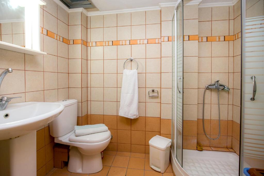 Koupelna v ubytování Apartment Evaggelia Sea View