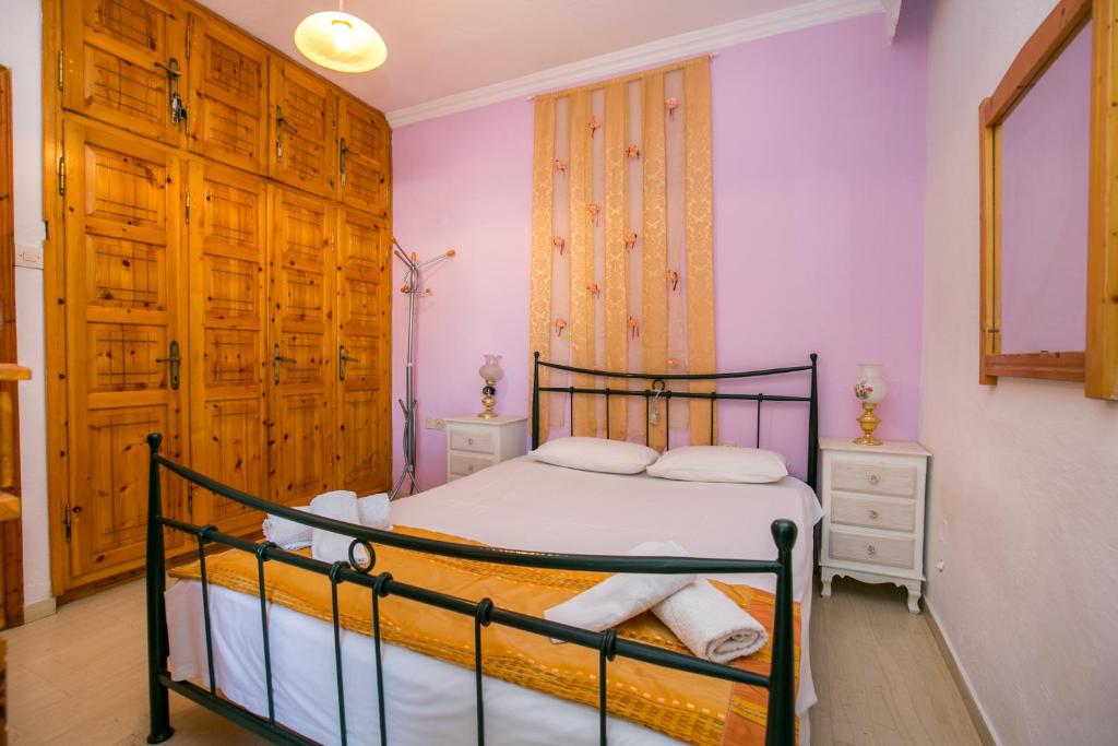 Postel nebo postele na pokoji v ubytování Apartment Evaggelia Sea View