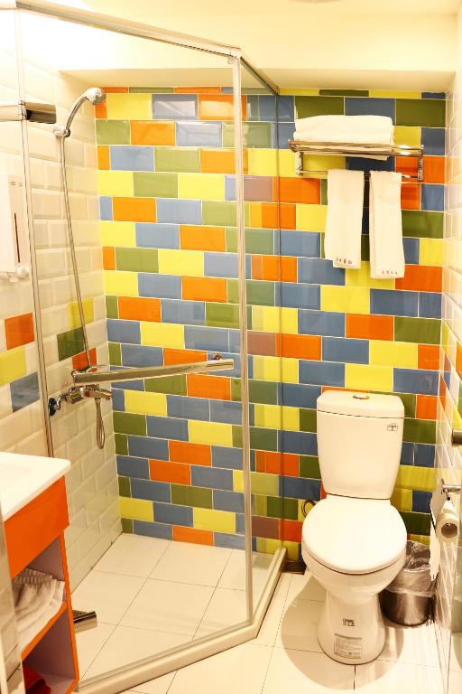 Koupelna v ubytování Haozhan Hotel