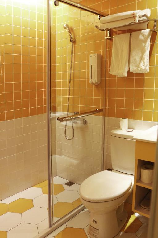 Koupelna v ubytování Haozhan Hotel