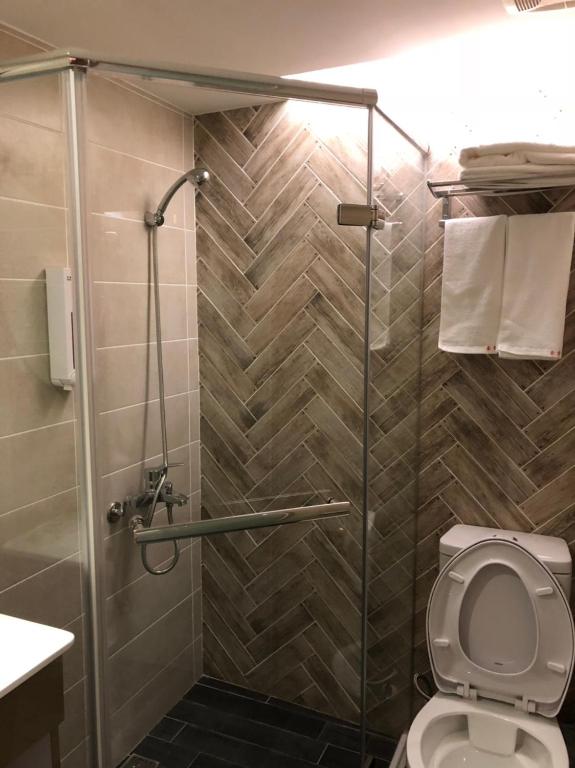 Koupelna v ubytování Haozhan Hotel
