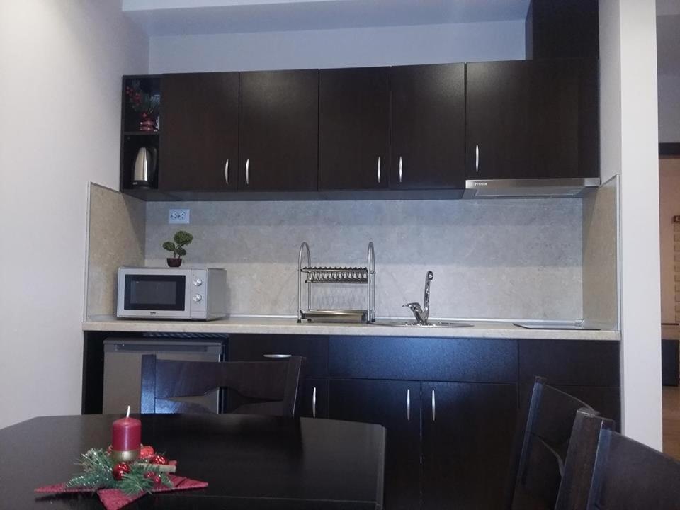 Kuchyň nebo kuchyňský kout v ubytování Guest House Ideal