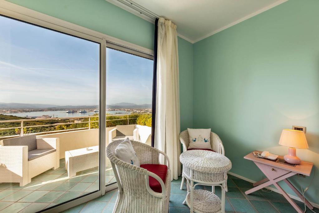Uma área de estar em Hotel Luna Lughente