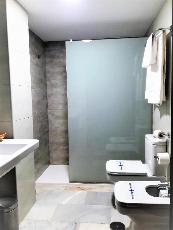Koupelna v ubytování Hotel Averroes