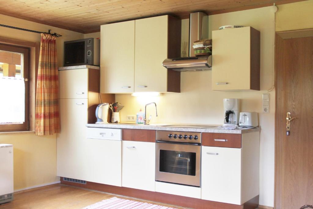 Kuchyň nebo kuchyňský kout v ubytování Ferienparadies Wiesenbauer