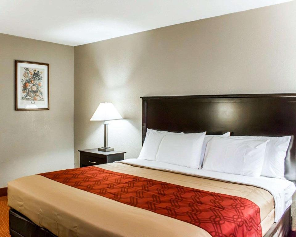 Postel nebo postele na pokoji v ubytování Econo Lodge Burlington I-40