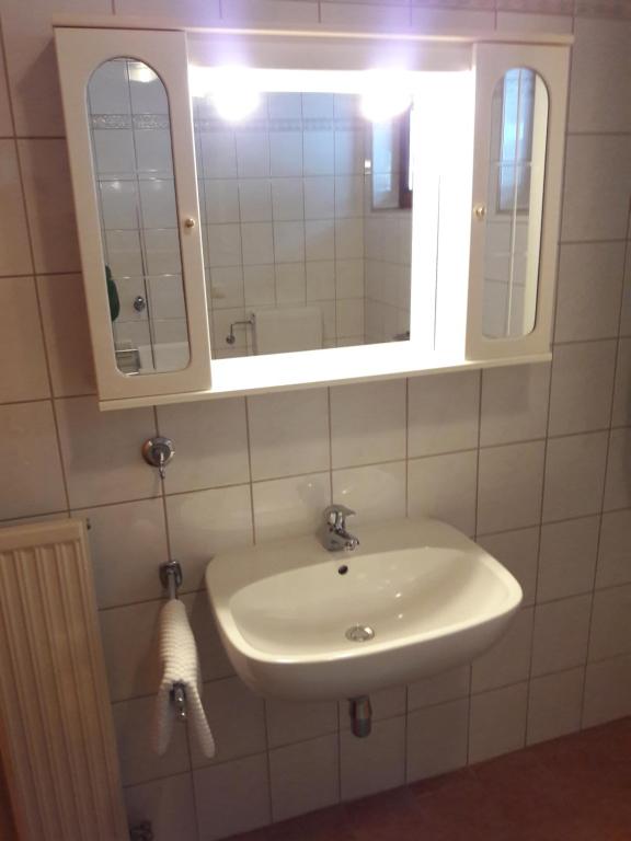 Koupelna v ubytování Ferienwohnung Kupfer