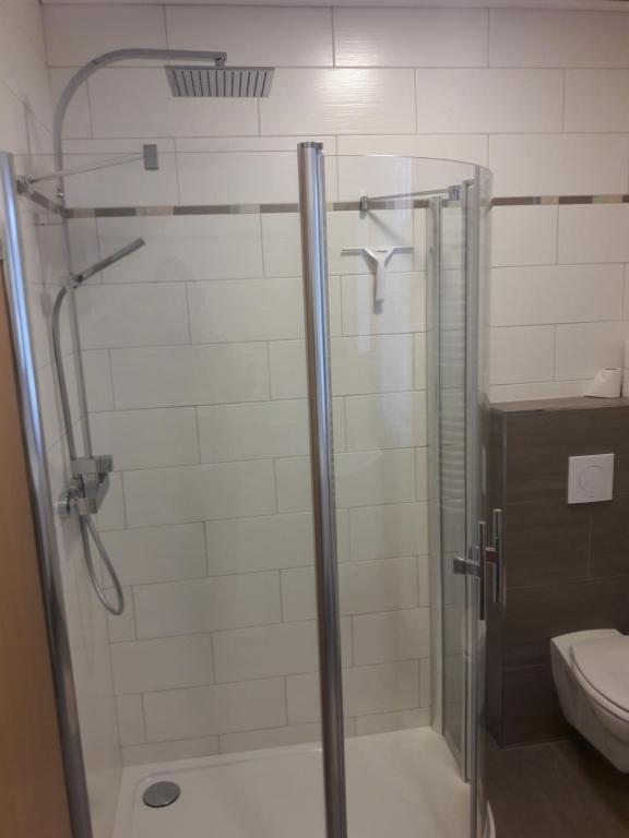 Koupelna v ubytování Ferienwohnung Kupfer