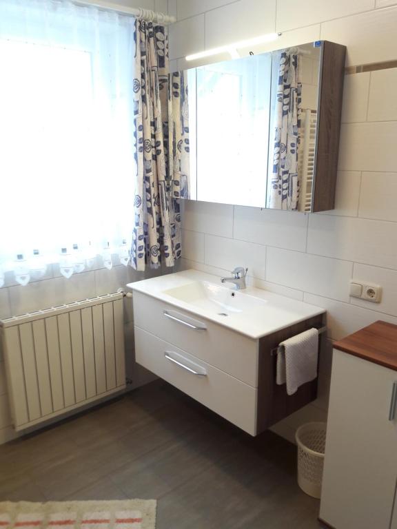Koupelna v ubytování Ferienwohnung Kupfer