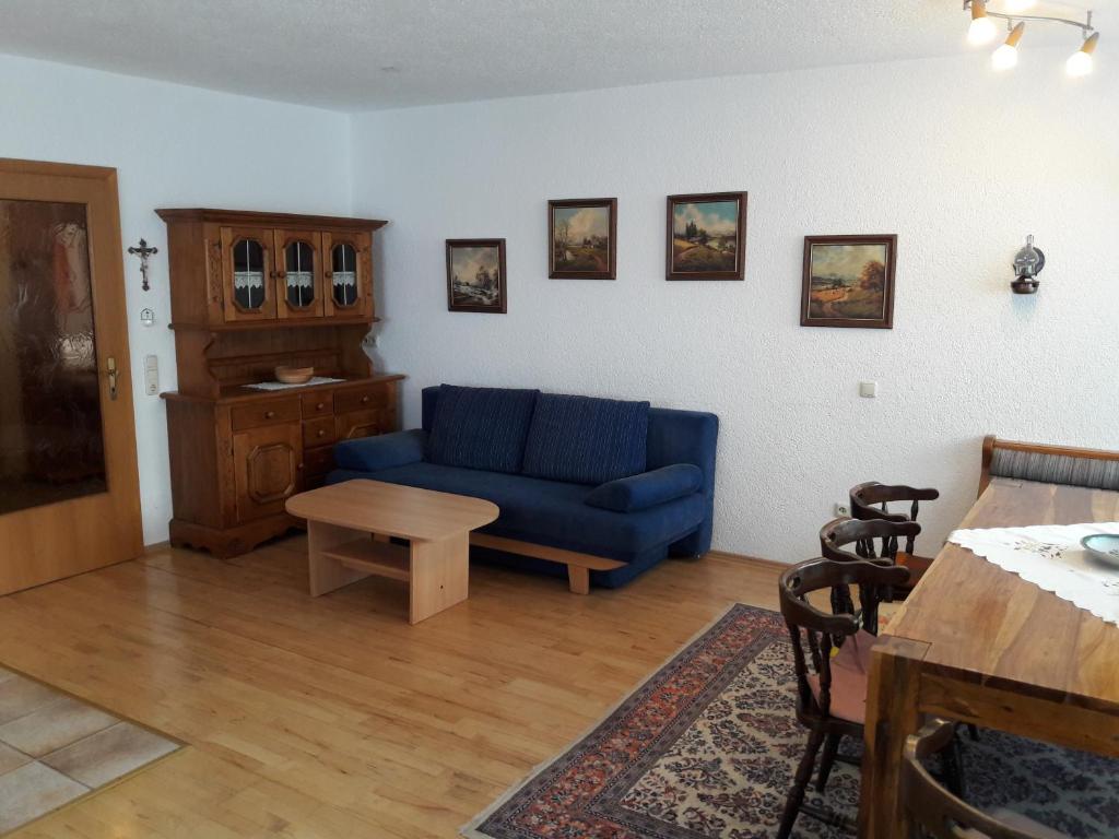 Posezení v ubytování Ferienwohnung Kupfer