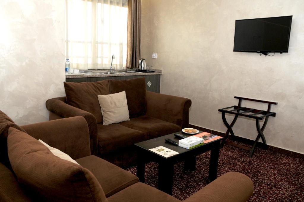 Prostor za sedenje u objektu Olive Hotel Amman