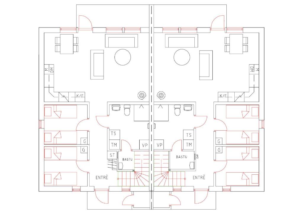 Půdorys ubytování Parkstigens Lägenheter