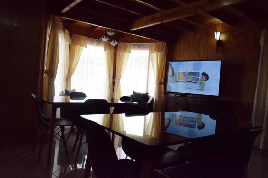 TV a/nebo společenská místnost v ubytování Paraiso Patagonico