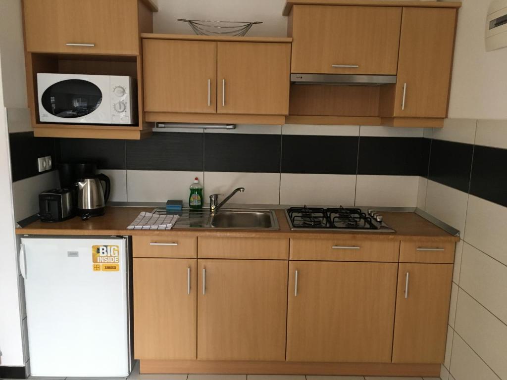 Kuchyňa alebo kuchynka v ubytovaní Mary Apartmanház Hévíz