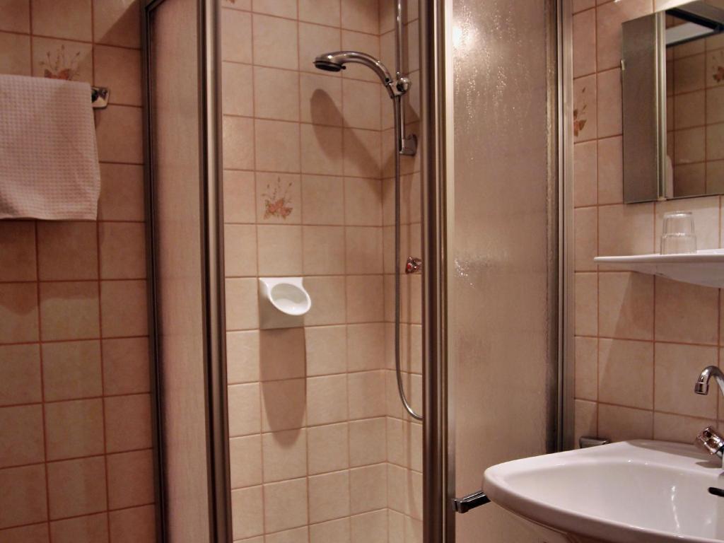 Koupelna v ubytování Landhotel Kaserer